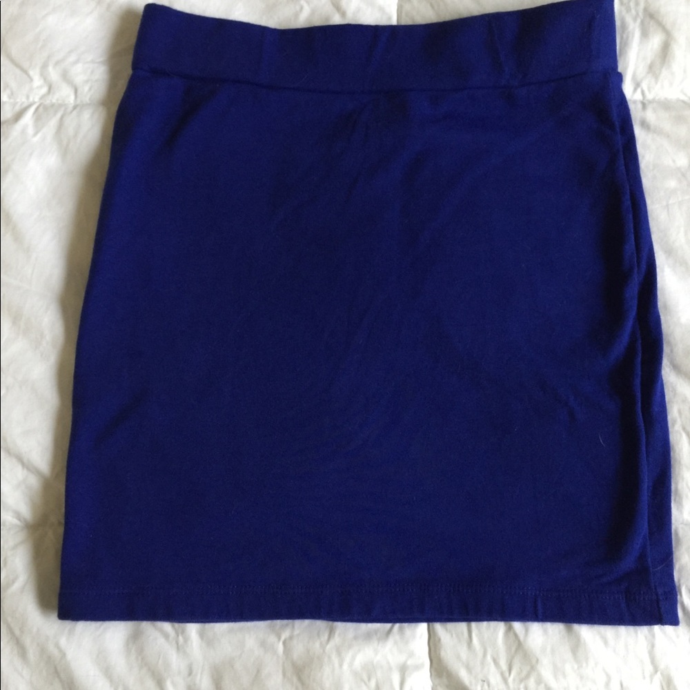 Royal blue tube skirt